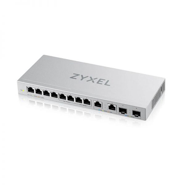 ZyXEL-12-Port-Unmanaged-Switch-XGS1010-12-Front-Left, ZyXEL 12-Port Unmanaged Switch XGS1010-12, ZyXEL 12-Port Web-Managed Switch XGS1210-12