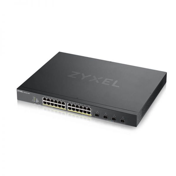 ZyXEL-XGS1930-Series-Smart-Managed-PoE-Switch-XGS1930-28HP-Front-Left, ZyXEL XGS1930 Series 24-port Switch XGS1930-28HP